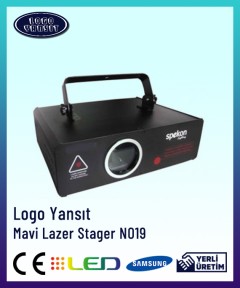Logo Yansıt Mavi Lazer Stager N019 ile Yazı ve Grafik Resim Yansıt
